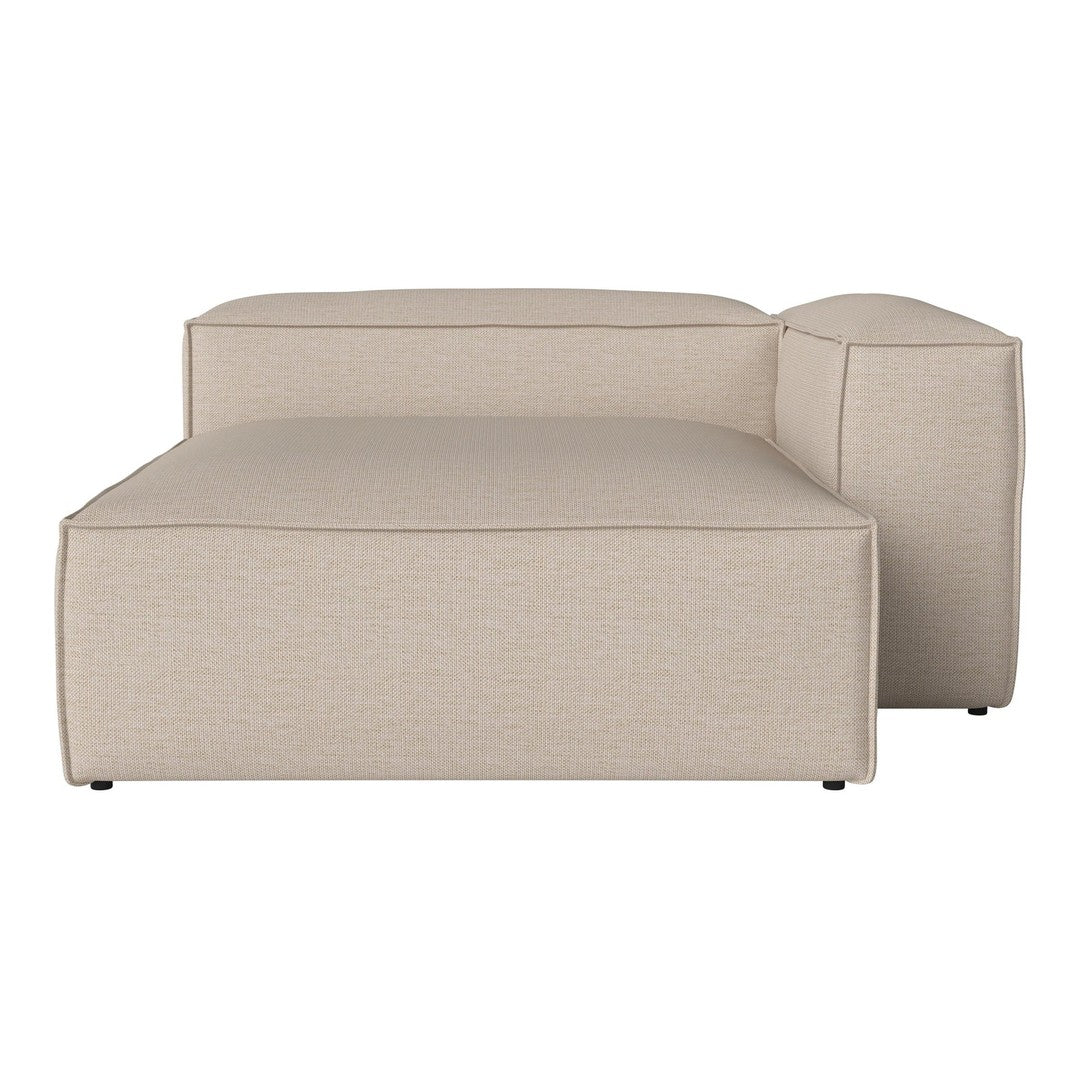Beige modular sofa with a clean, minimalist design and subtle texture, ideal for modern interiors.