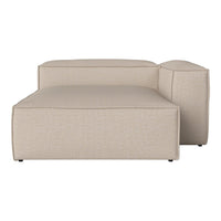 Beige modular sofa with a clean, minimalist design and subtle texture, ideal for modern interiors.