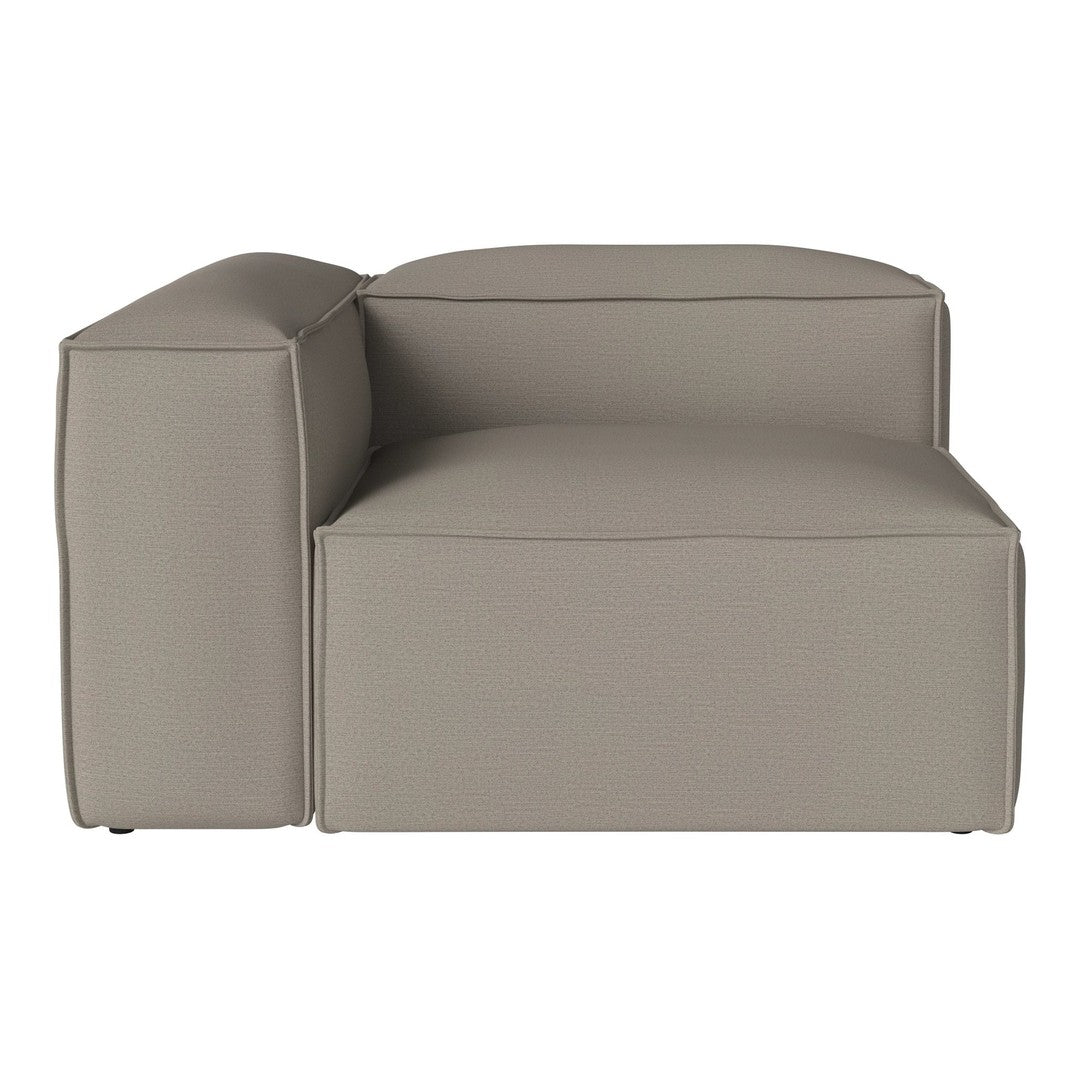 Modern beige sofa section with clean lines and minimalist design, perfect for contemporary interiors.