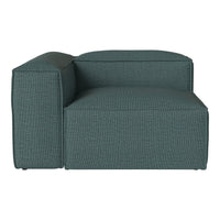 Teal modular couch with a textured pattern, offering modern and versatile seating options for stylish interiors.