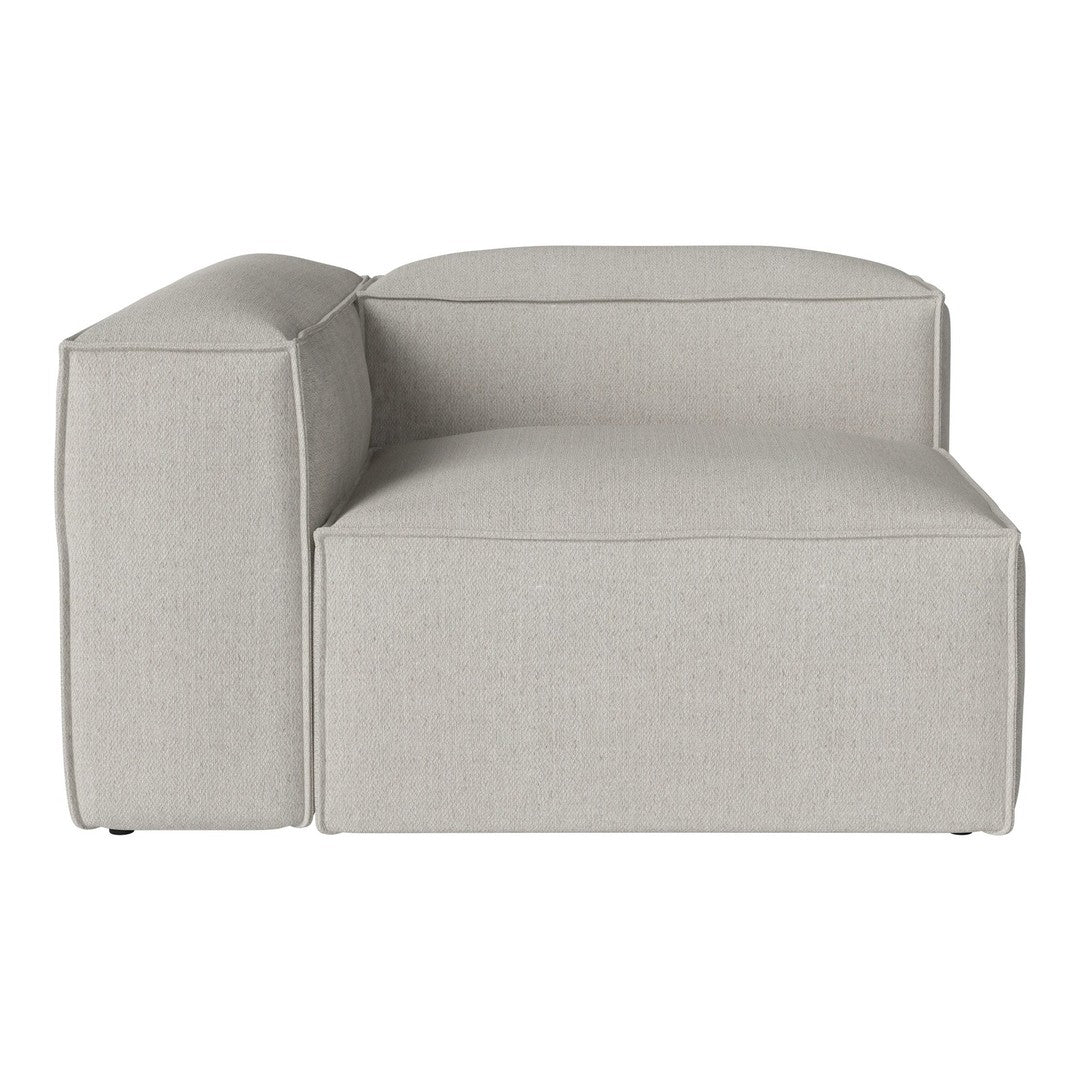 Light gray modular sofa with a smooth, minimalist design and subtle fabric texture. Perfect for modern interiors.