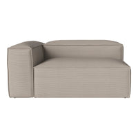 Beige modular sofa with a smooth, textured finish and clean lines, ideal for modern living spaces.