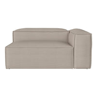 Beige modular sofa with a smooth, textured surface and minimalist design, perfect for modern interiors.