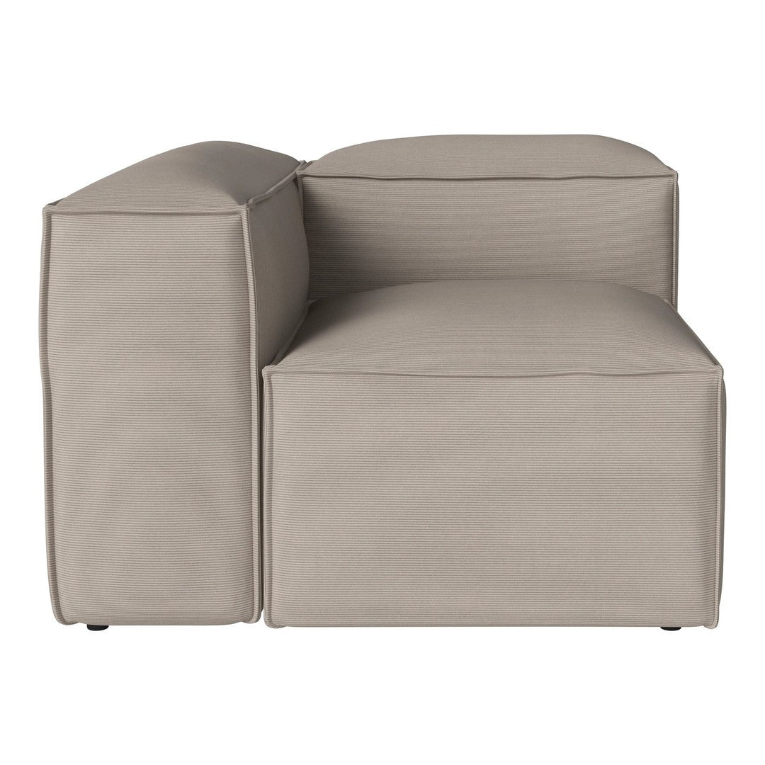 Light beige modular sofa with clean lines and a smooth, textured fabric finish. Ideal for modern interiors.