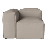 Light beige modular sofa with clean lines and a smooth, textured fabric finish. Ideal for modern interiors.