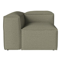 Textured olive green fabric with a sleek, modern design, perfect for contemporary living spaces.