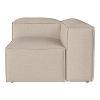 Beige textured modern sofa with a contemporary design, perfect for stylish living spaces.