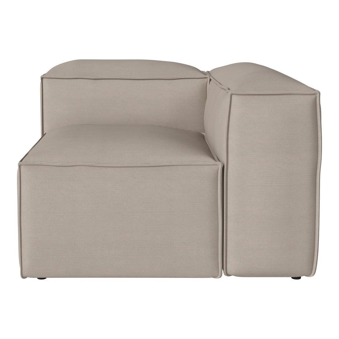 Beige modern sectional sofa with clean lines and a minimalistic design, perfect for contemporary interiors.