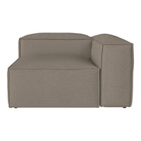 Taupe modular sofa with a smooth, textured fabric and minimalist design, perfect for modern interiors.