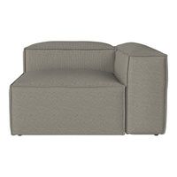 Gray textured sofa section with modern design and clean lines, perfect for contemporary living spaces.