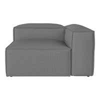 Gray textured sofa section with a modern, minimalist design and clean lines. Perfect for contemporary interiors.