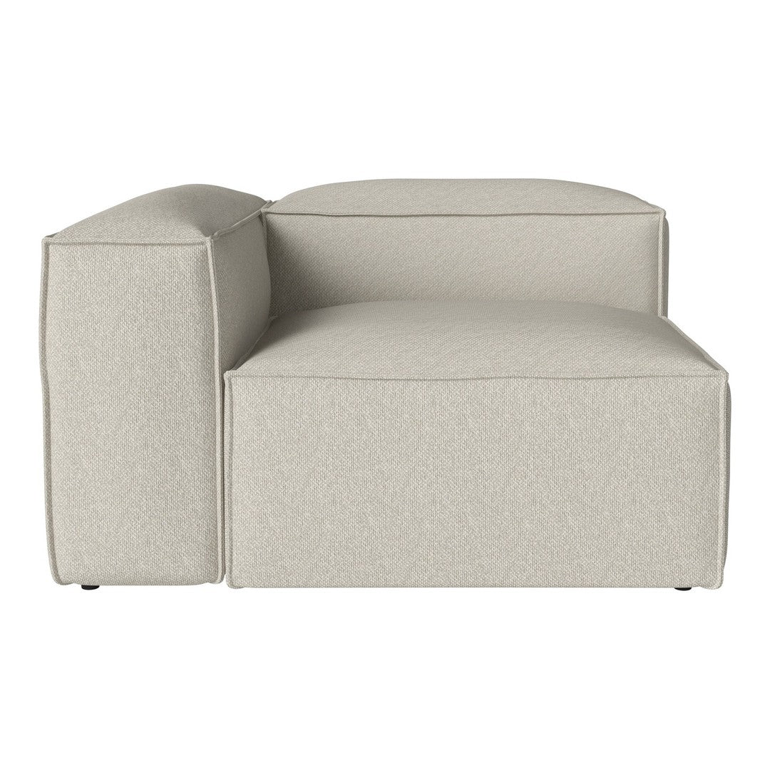 Light gray textured fabric sofa with clean lines and a modern, minimalist design.