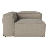 Neutral taupe sofa with subtle striped pattern and modern design, perfect for contemporary living spaces.
