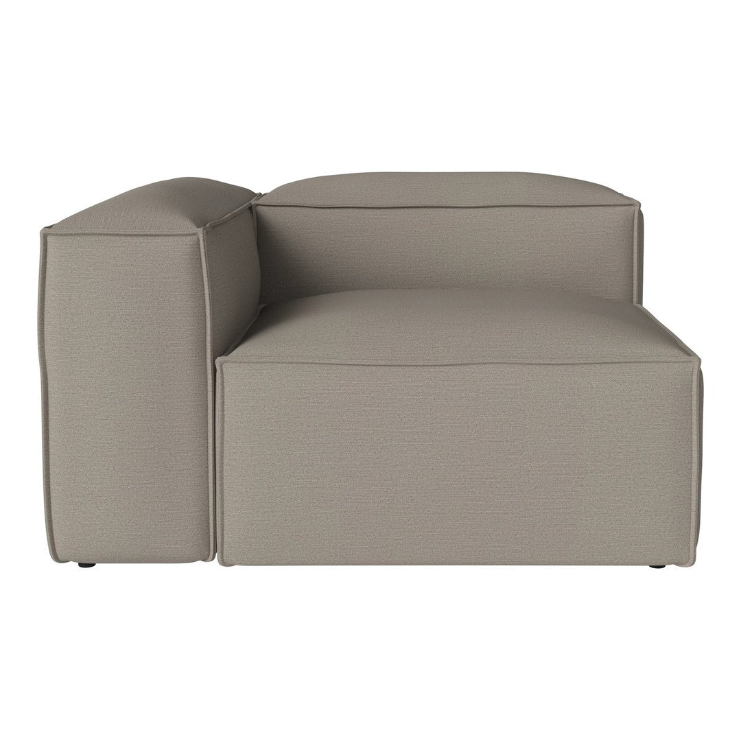 Light gray modular sofa with smooth, soft textures and minimalist design. Perfect for modern living spaces.