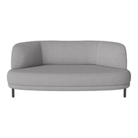 Stylish gray sofa with a smooth, minimalist design and subtle texture, perfect for modern decor.