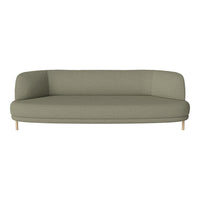 Olive green modern sofa with a minimalist design and smooth fabric texture. Simple, elegant, and versatile.