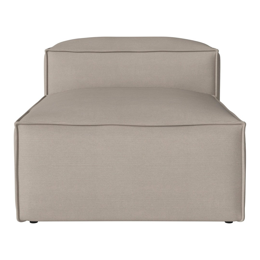 Neutral beige upholstery with a smooth, minimalist design and no visible patterns for a modern touch.