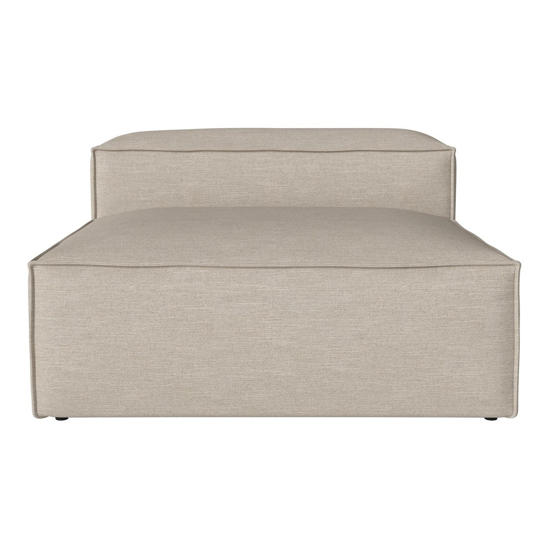 Beige modular sofa with a minimalist design and subtle texture, perfect for modern living spaces.