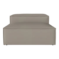 Light gray modern sofa with clean lines and minimalist design, featuring a smooth, solid fabric texture.