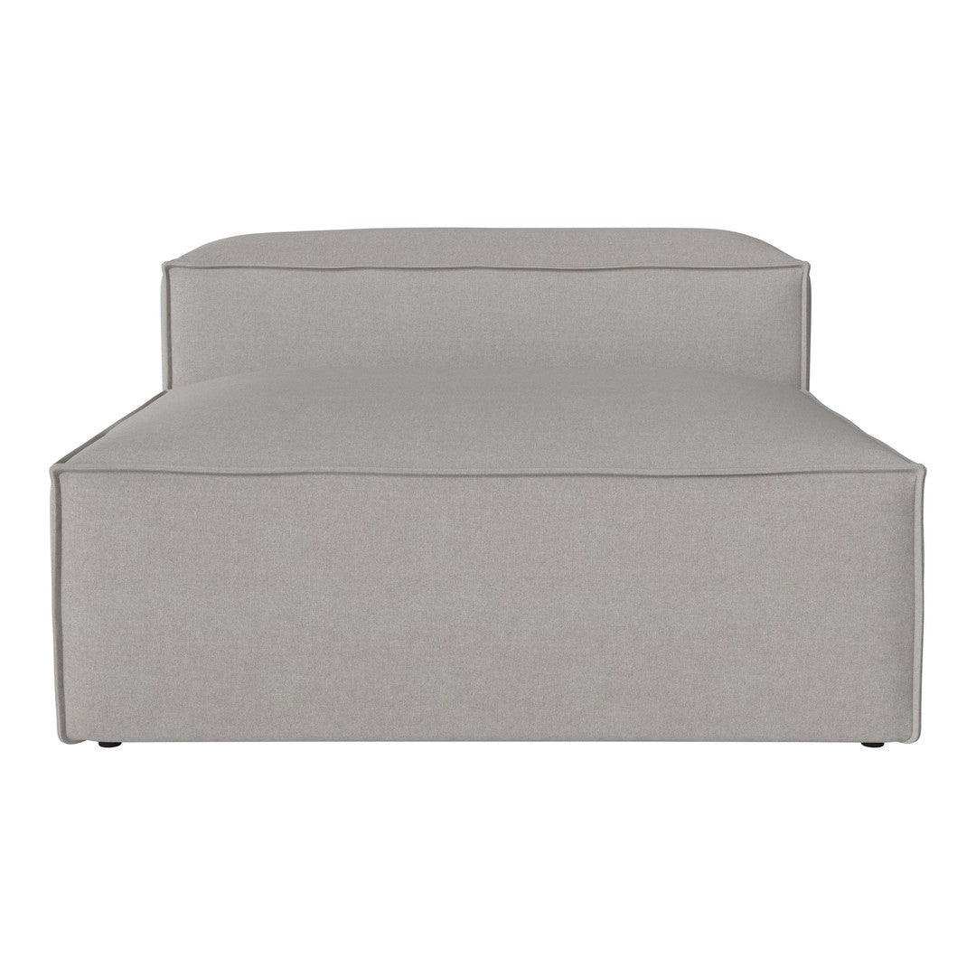 Light gray modern sofa with a smooth, minimalist design and clean lines. Ideal for contemporary spaces.