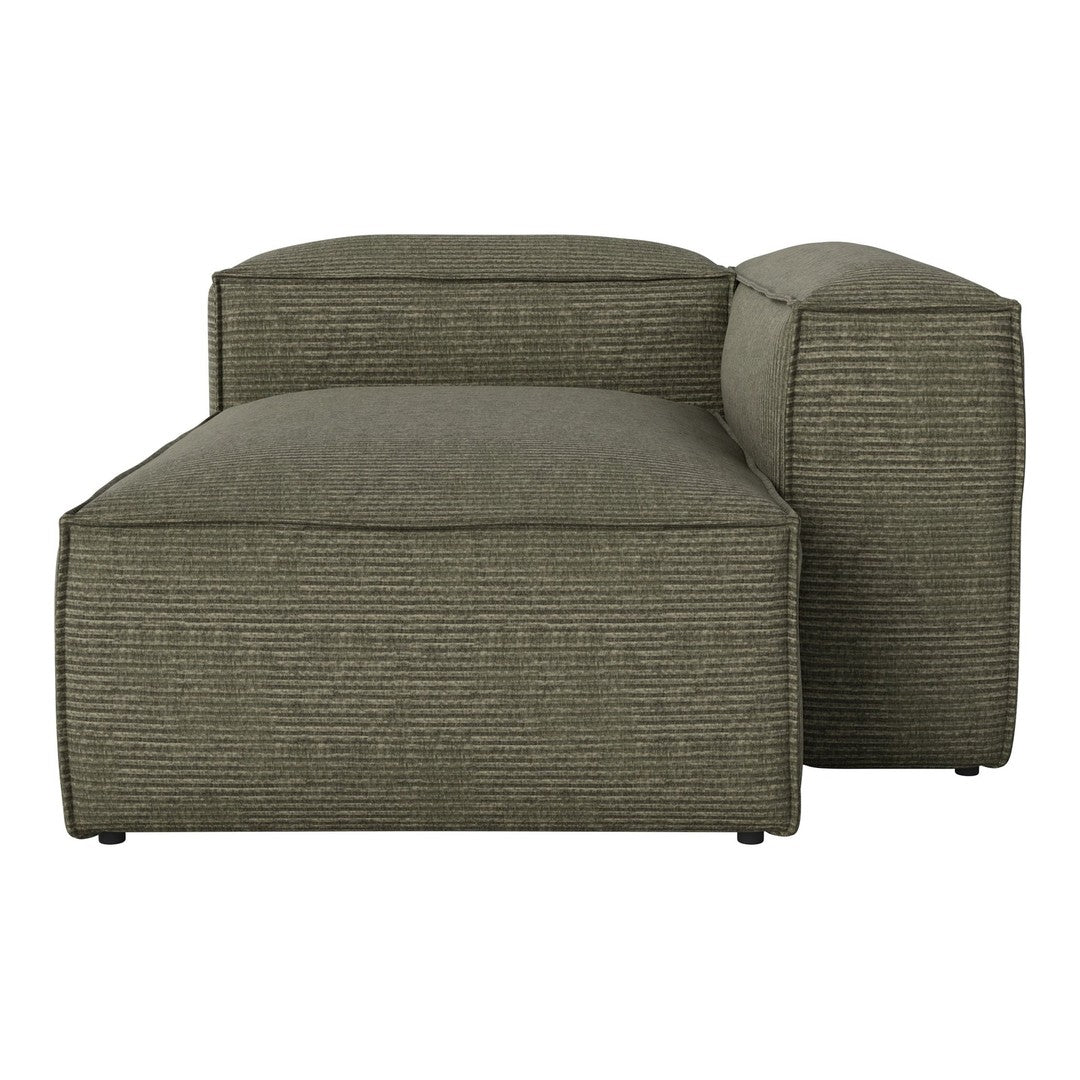 Stylish green lounge chair with a textured ribbed pattern, perfect for modern living spaces.