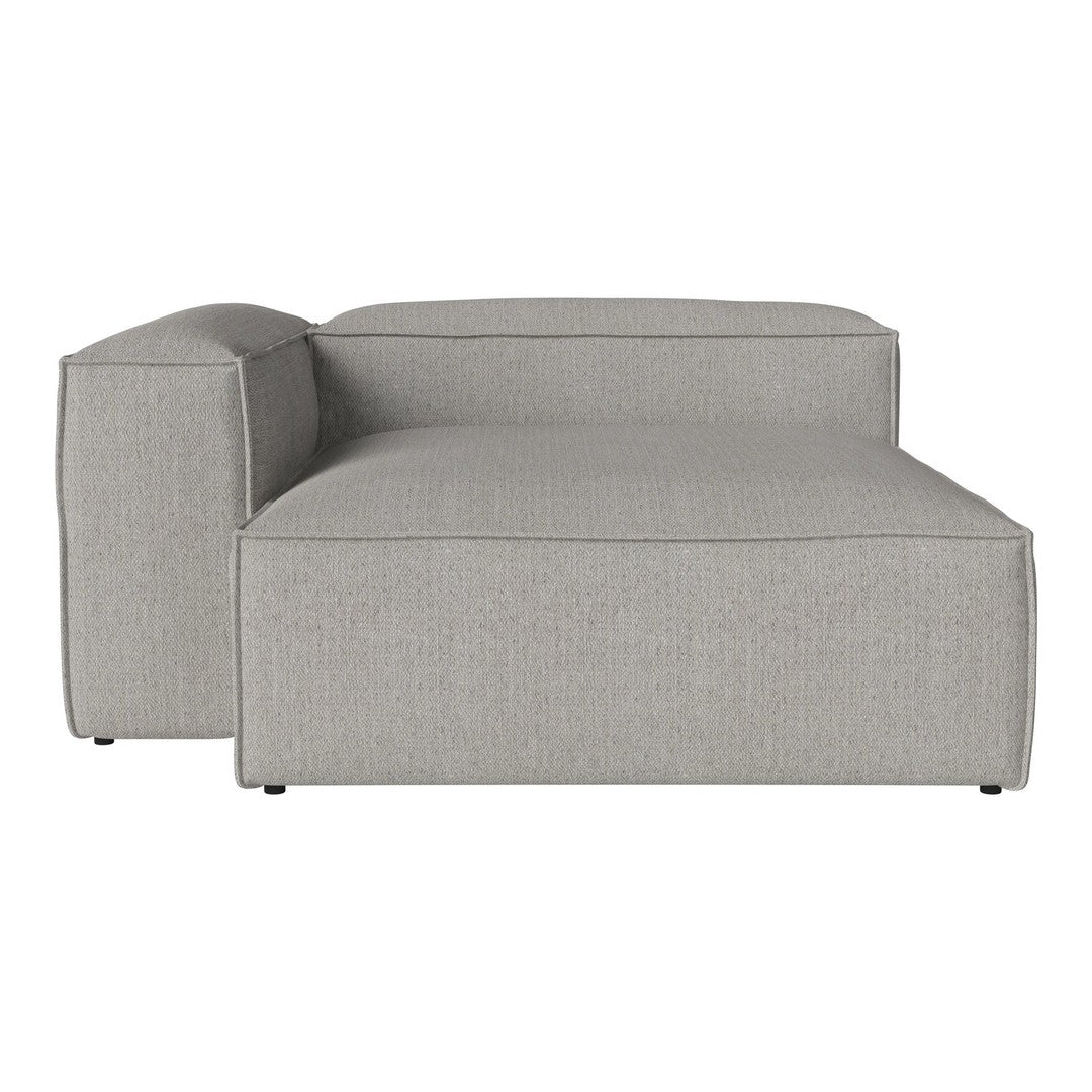 Light gray modular sofa with a smooth, textured fabric and minimalistic design. Perfect for modern decor.