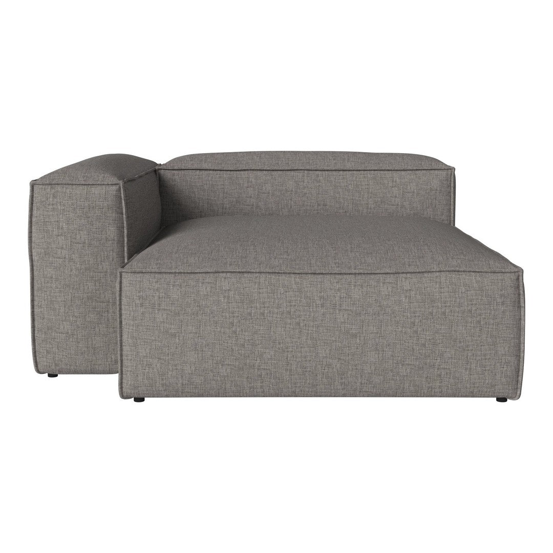 Gray modular sofa with a textured fabric and clean lines, perfect for modern living spaces.