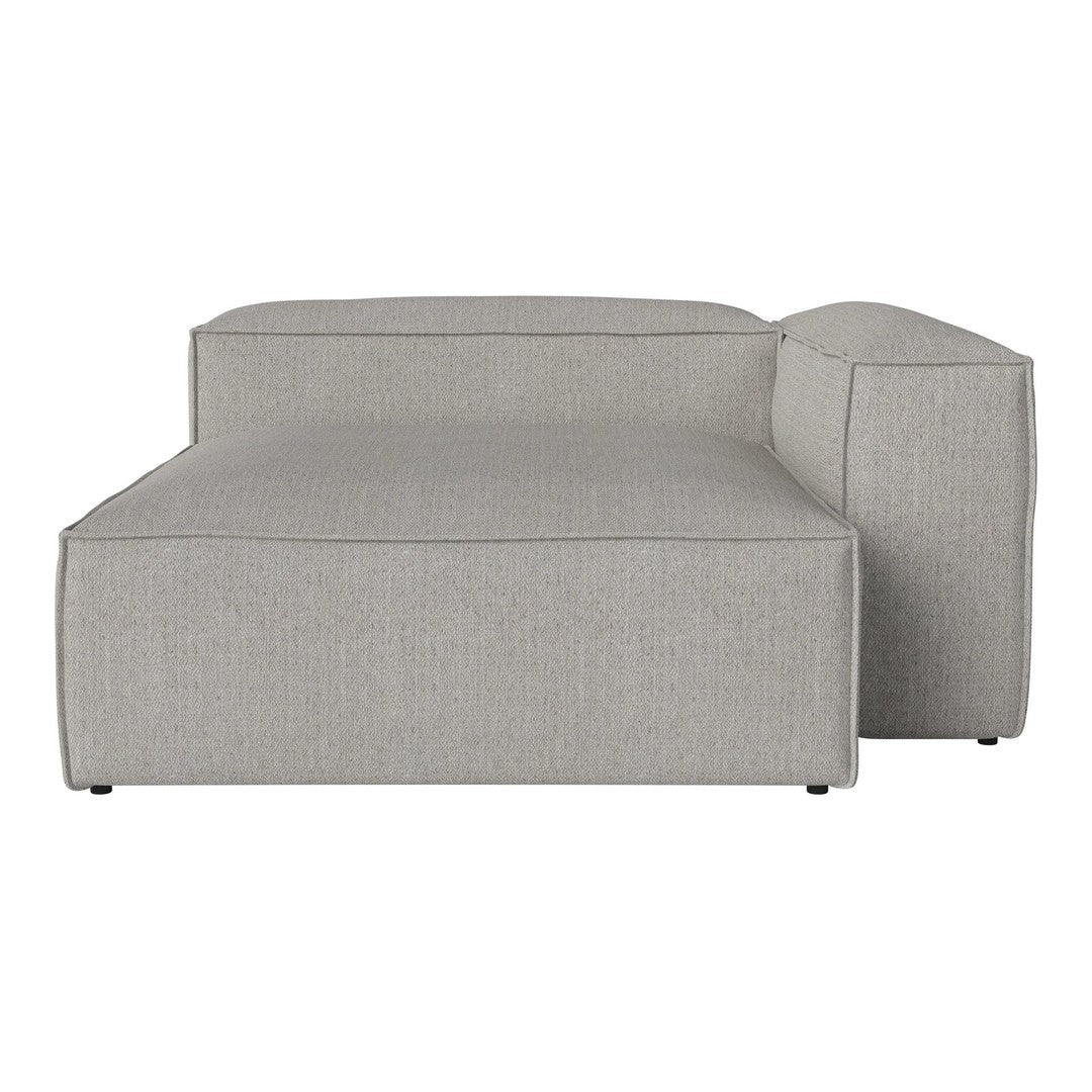 Light gray modular sofa with clean lines and a minimalistic design. Ideal for modern living spaces.