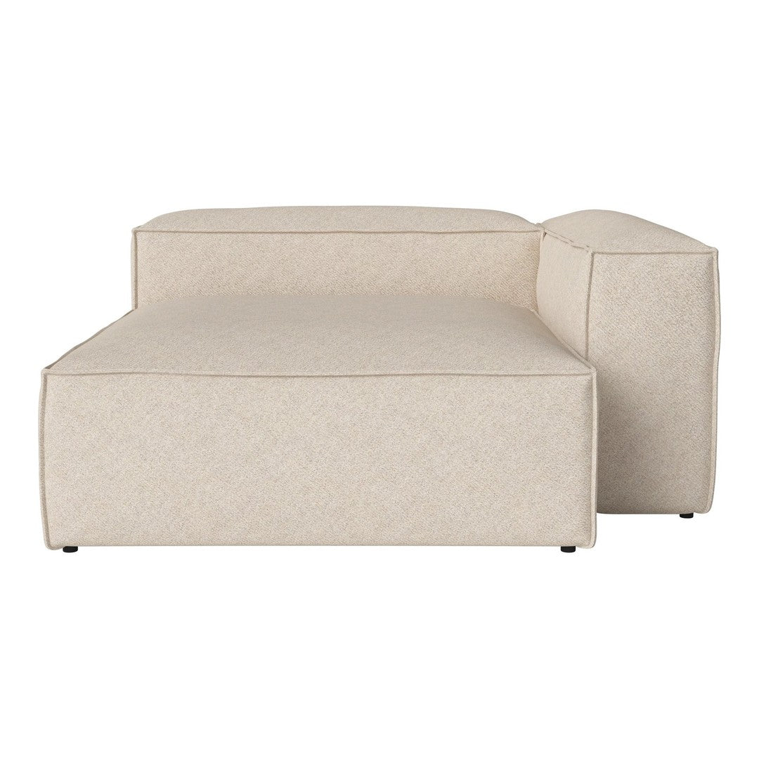 Light beige modular sofa with a smooth, textured fabric and clean, modern lines. Perfect for contemporary spaces.