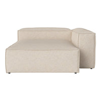 Light beige modular sofa with a smooth, textured fabric and clean, modern lines. Perfect for contemporary spaces.