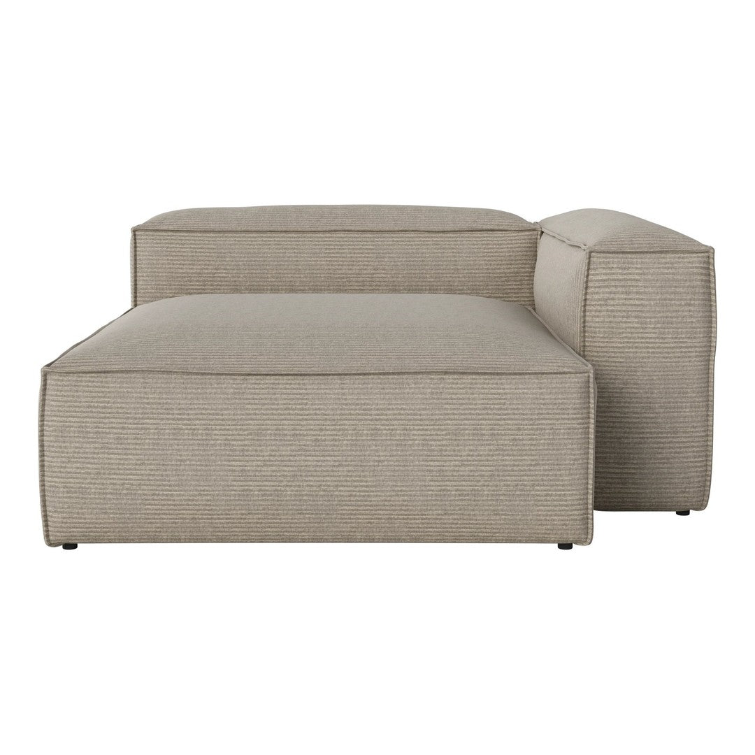 Beige modular sofa section with subtle woven texture and clean lines, perfect for modern interiors.