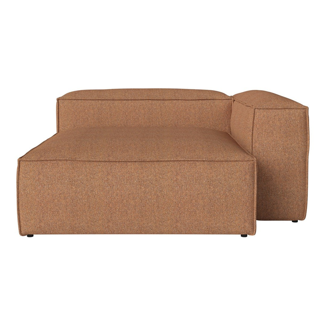 Brown textured sectional sofa with clean lines and modern design, perfect for contemporary interiors.