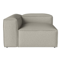 Light gray modular sofa with a sleek, minimalist design and soft textured fabric. Perfect for modern living spaces.