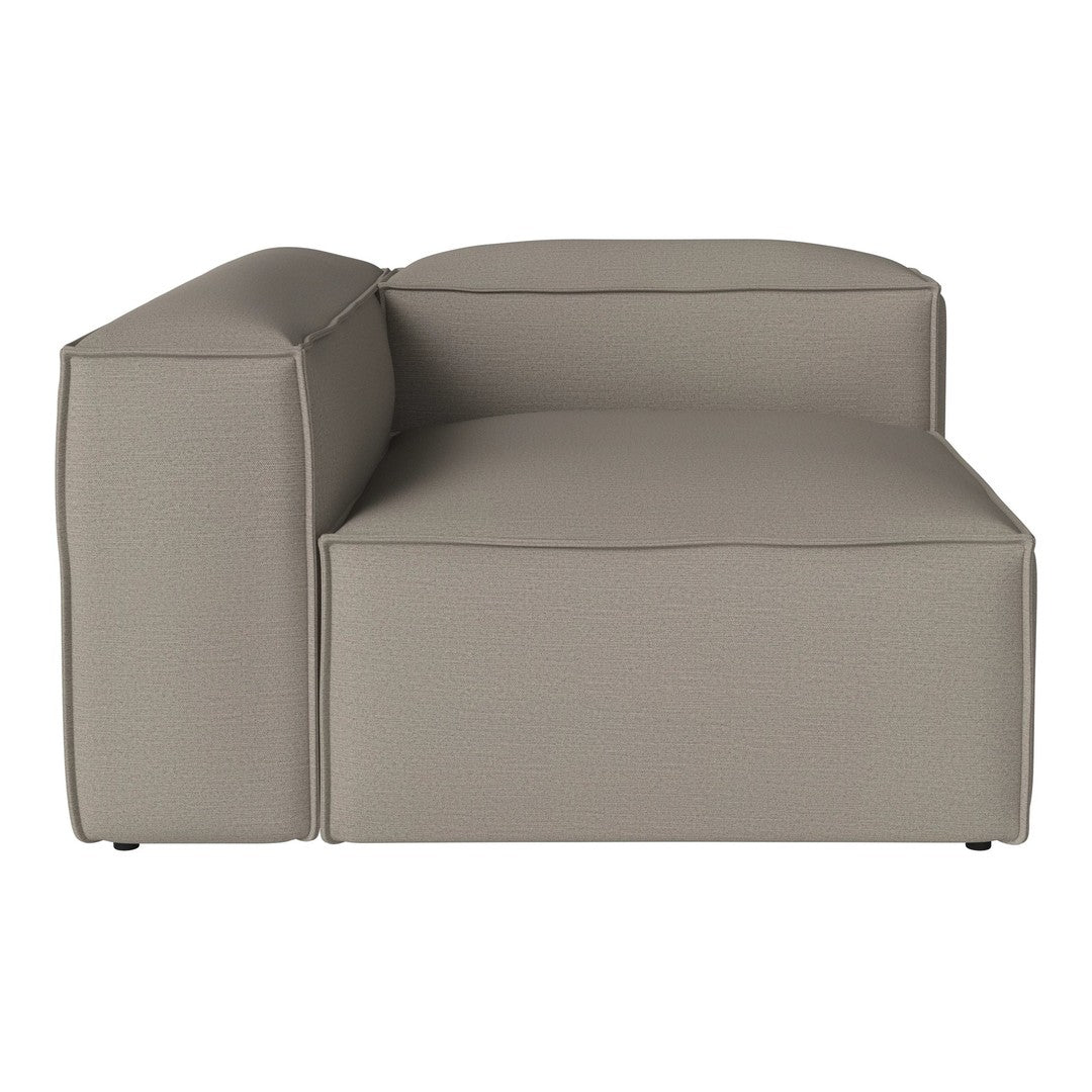 Light gray modular sofa featuring a sleek, minimalist design with smooth, contemporary lines.
