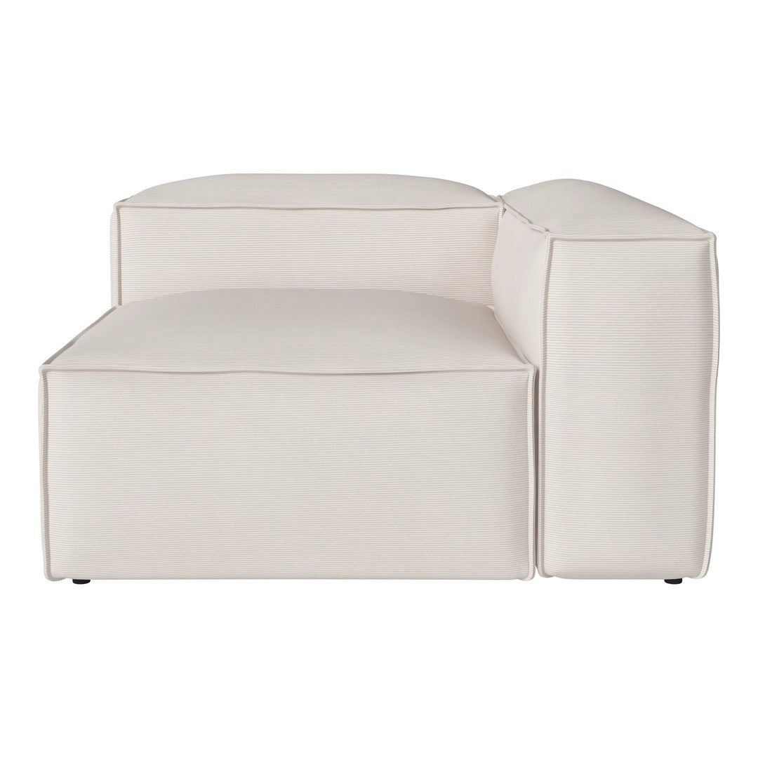 Modern cream sectional sofa with a minimalist design and clean lines, perfect for stylish living spaces.