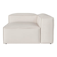Modern cream sectional sofa with a minimalist design and clean lines, perfect for stylish living spaces.