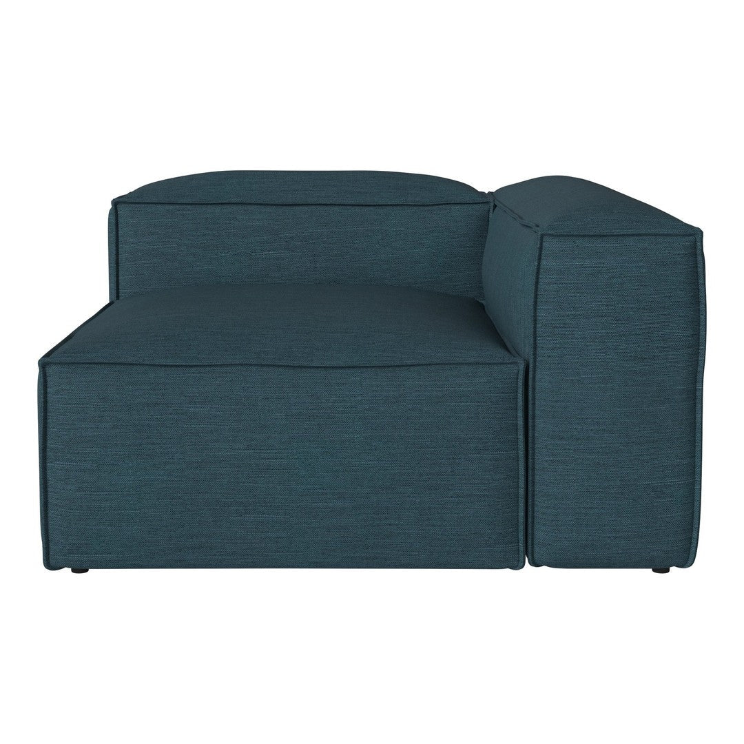 Teal upholstered modular sofa with subtle textured fabric and clean, modern lines. Ideal for contemporary living spaces.