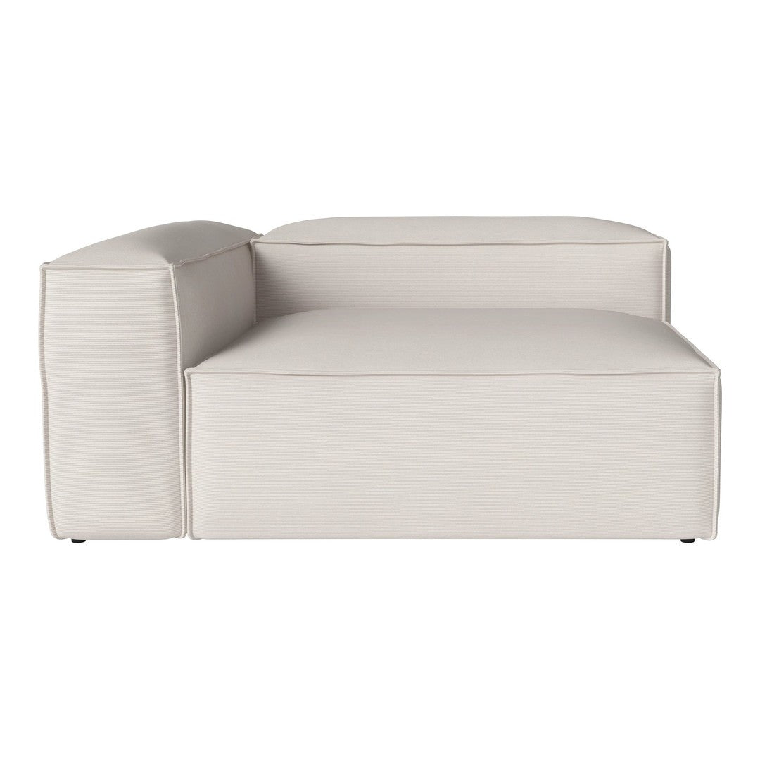 Light beige sectional sofa with a minimalist design and subtle textured pattern. Perfect for modern interiors.