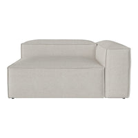 Light beige sectional sofa with a smooth, minimalist design and subtle texture. Perfect for modern living spaces.