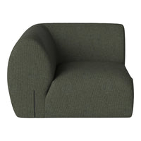 Olive green modern couch with a textured, minimalist design. Ideal for contemporary living spaces.