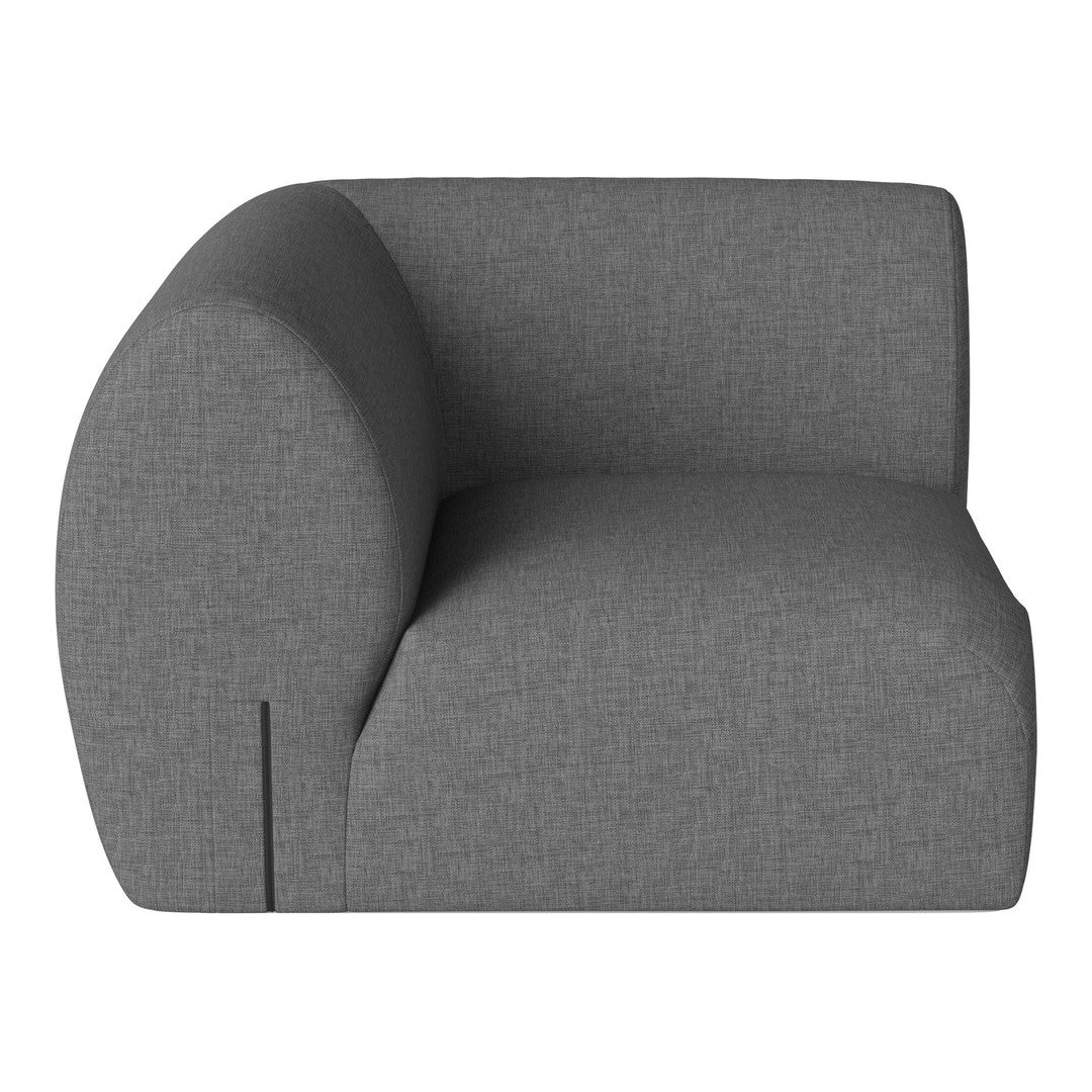 Gray fabric armchair with a smooth texture and minimalist design. Perfect for modern decor.