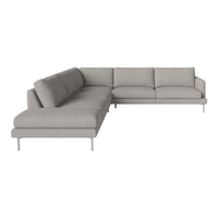 "Modern gray sectional sofa with clean lines and soft upholstery, featuring a minimalist design for contemporary decor."