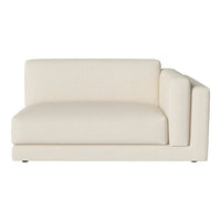 Cream-colored sofa with a sleek, modern design and minimalistic pattern, ideal for contemporary interiors.