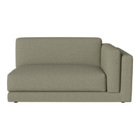 Olive green textured fabric sofa with a modern design and clean lines, perfect for contemporary living spaces.