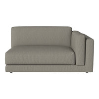 Light gray textured fabric sofa with minimalist design and clean lines, perfect for modern decor.