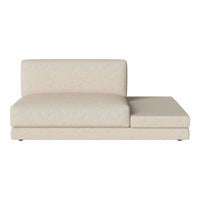 Light beige chaise lounge with a smooth texture and minimalist design, ideal for modern interiors.