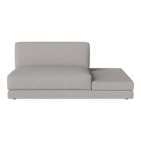Light gray modern chaise lounge with clean lines and a minimalist design. Perfect for contemporary interiors.