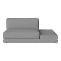 Gray modular sofa with a smooth, solid fabric and minimalist design, ideal for modern living spaces.