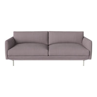 Light gray sofa with a smooth, minimalist design and simple, clean lines. Perfect for modern decor.