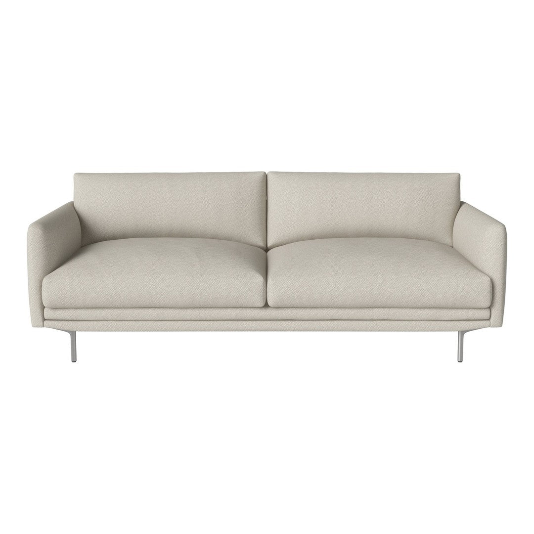 Light beige modern sofa with smooth, minimalist design and plush, cushioned seats. Ideal for contemporary spaces.